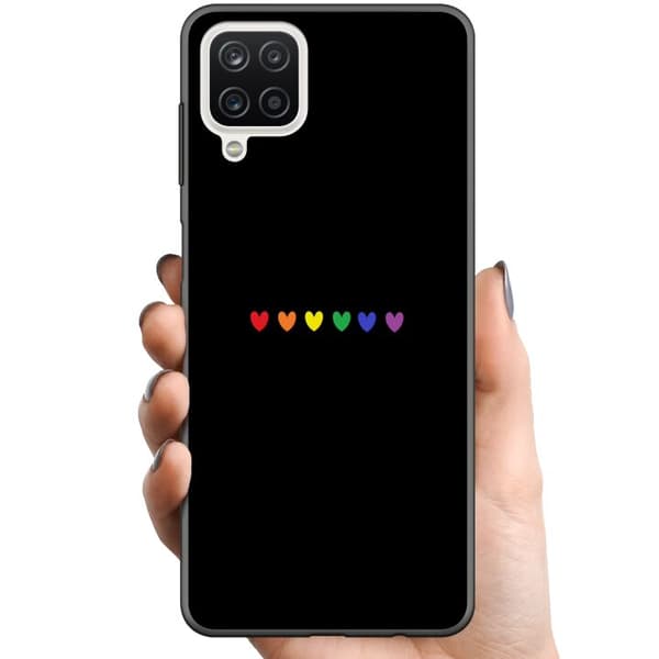 Kompatibelt Mobildeksel til Samsung Galaxy A12 Stolt Hjerter