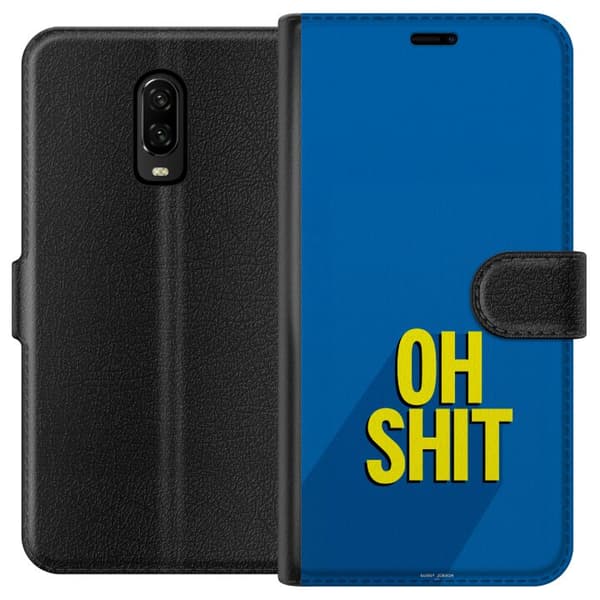 Yhteensopiva Lompakkokotelo OnePlus 6T Oh Shit text