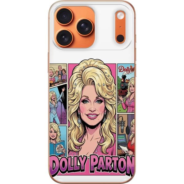Kompatibelt Mobildeksel til Apple iPhone 18 Pro Max Dolly Parton tecknat countrycollage
