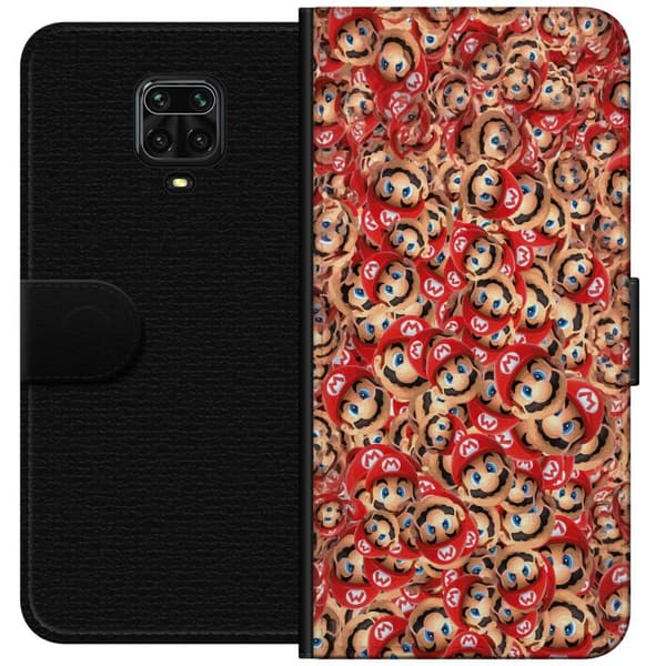Kompatibel Tegnebogsetui til Xiaomi Redmi Note 9 Pro Farverig Super Mario-mønster