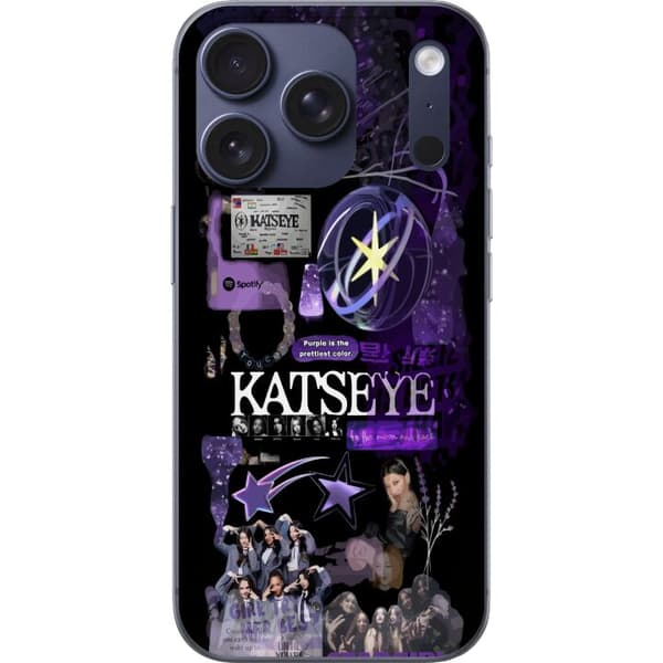 Kompatibel Mobilcover til Apple iPhone 17 Pro KATSEYE lila stjärncollage