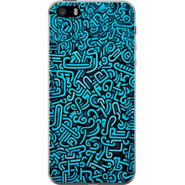 Kompatibelt Mobilskal till Apple iPhone 5s Blå abstrakt graffiti
