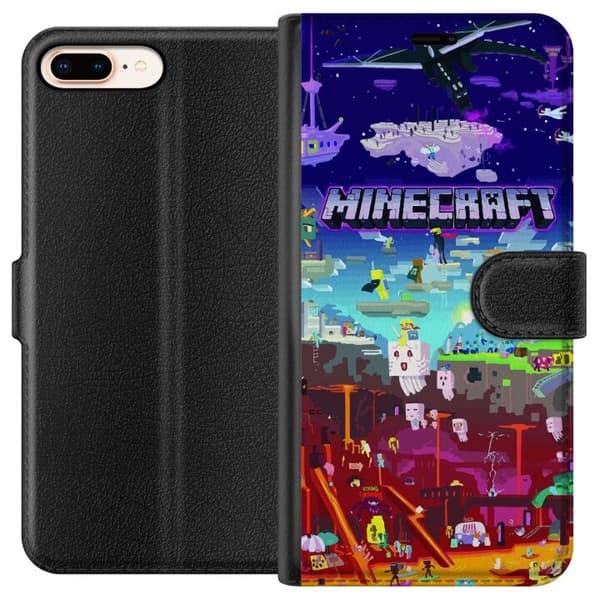 Kompatibelt Lommeboketui til Apple iPhone 8 Plus Minecraft