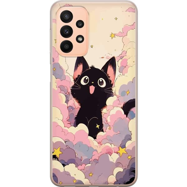 Kompatibelt Mobilskal till Samsung Galaxy A23 Kawaii Katt