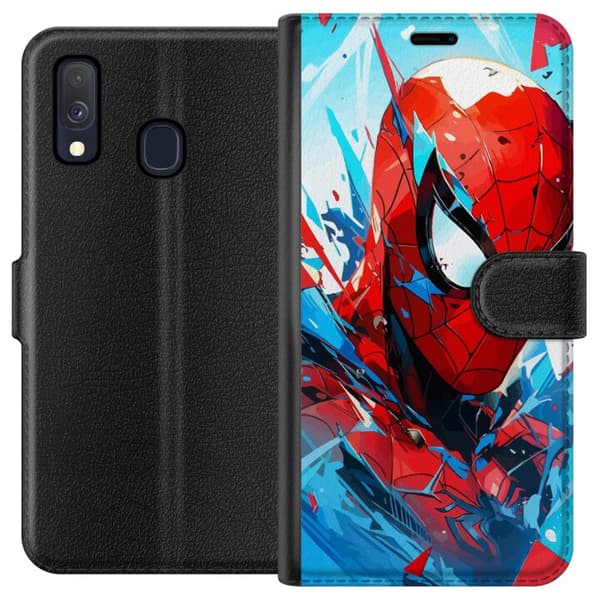 Kompatibelt Plånboksfodral till Samsung Galaxy A40 Spiderman