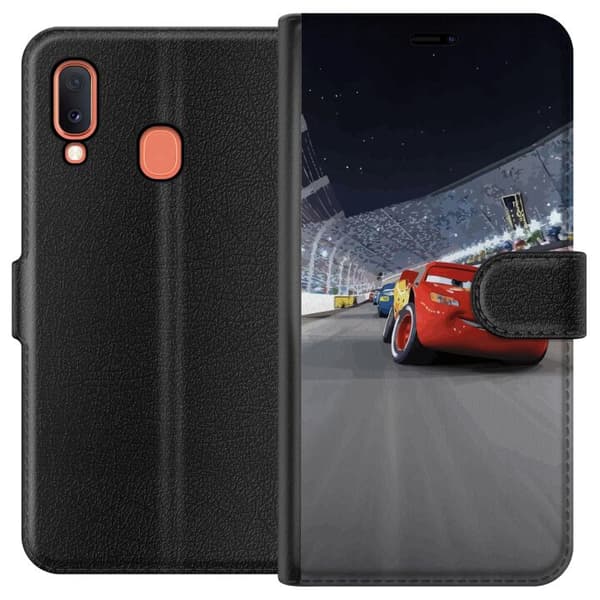 Kompatibelt Plånboksfodral till Samsung Galaxy A20e Blixten McQueen
