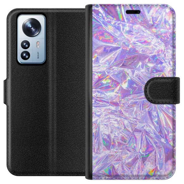Kompatibelt Plånboksfodral till Xiaomi 12 Pro Holographic Diamonds