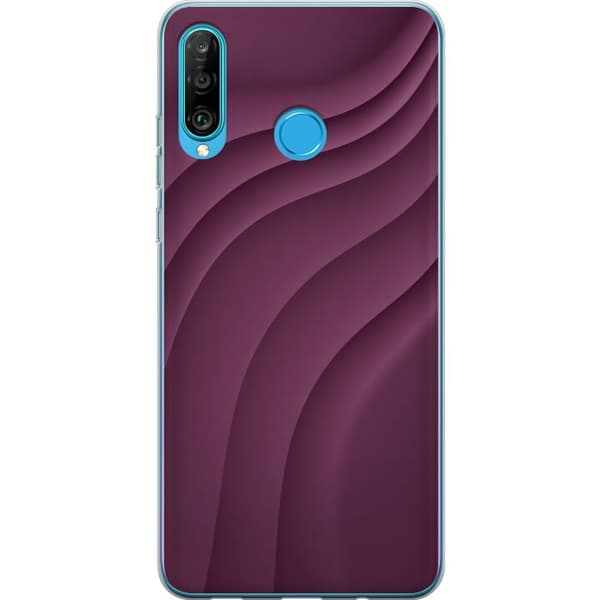 Kompatibelt Mobilskal till Huawei P30 lite Plum Motion