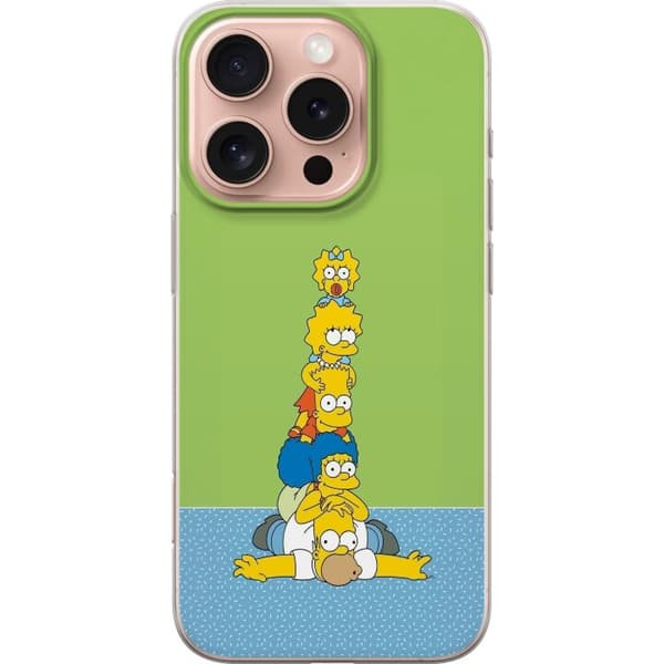 Kompatibelt Mobildeksel til Apple iPhone 16 Pro Simpsonfamiljen staplad