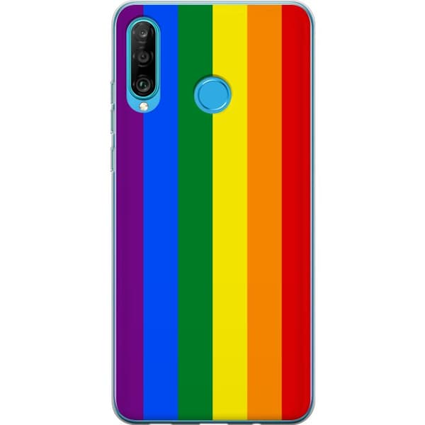 Kompatibelt Mobilskal till Huawei P30 lite Pride Flagga