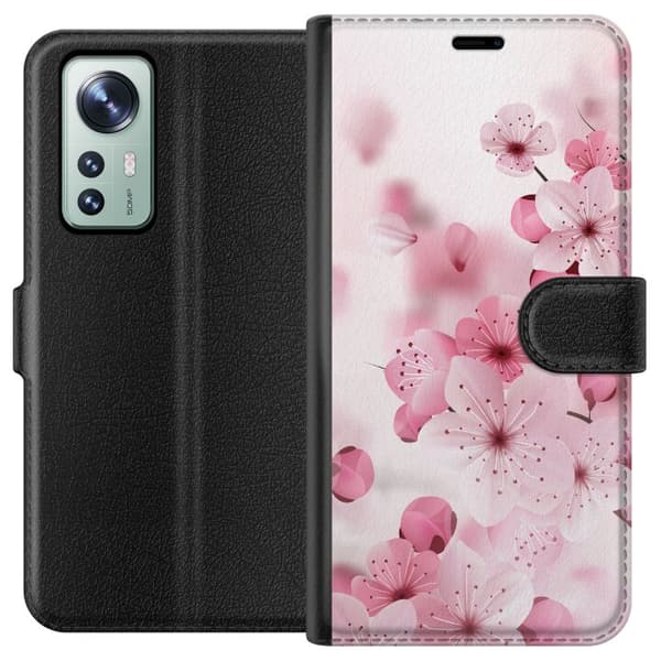 Kompatibel Tegnebogsetui til Xiaomi 12 Kirsebærblomst