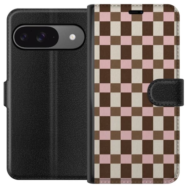 Kompatibel Tegnebogsetui til Google Pixel 9 Pro Jordbærmokka