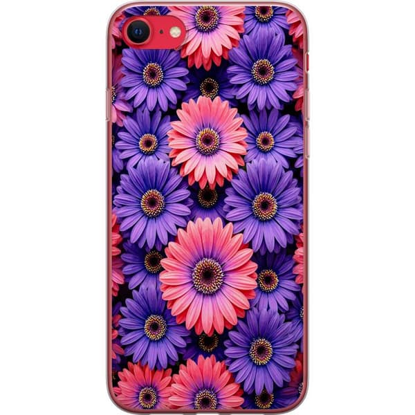 Kompatibelt Mobildeksel til Apple iPhone 8 Lila och rosa blommor