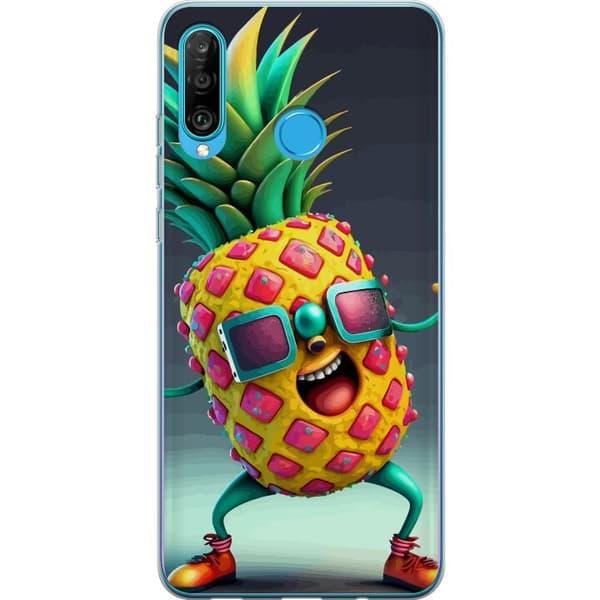 Kompatibelt Mobilskal till Huawei P30 lite Ananas