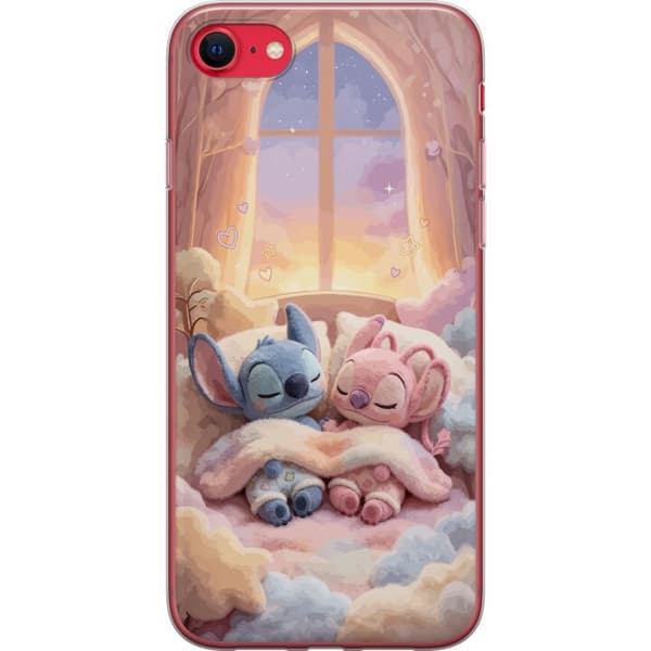 Kompatibelt Mobildeksel til Apple iPhone 8 Sovende blå og rosa figurer i et koselig pastellmiljø