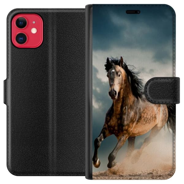Kompatibelt Lommeboketui til Apple iPhone 11 Hopper Hest