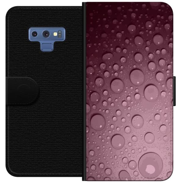 Kompatibelt Plånboksfodral till Samsung Galaxy Note9 Rosa vattendroppar