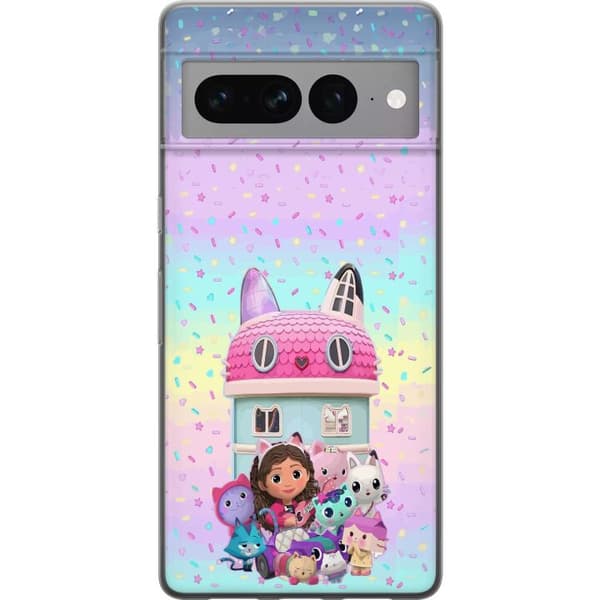 Kompatibelt Mobilskal till Google Pixel 7 Pro Gabbys Dockhus-tema med glada figurer