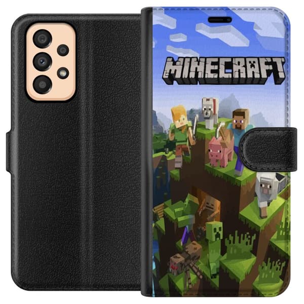 Kompatibel Tegnebogsetui til Samsung Galaxy A33 5G Minecraft