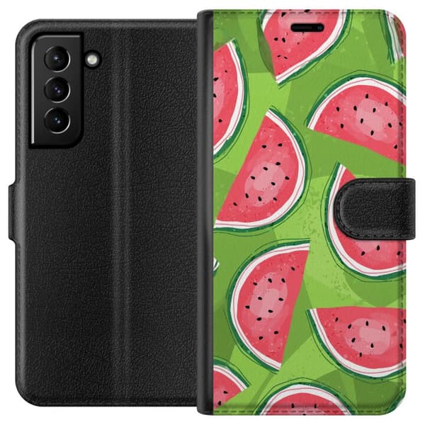 Kompatibel Tegnebogsetui til Samsung Galaxy S21+ 5G Vattenmelon