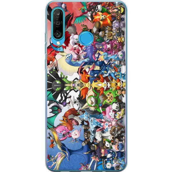 Kompatibelt Mobilskal till Huawei P30 lite Pokemon