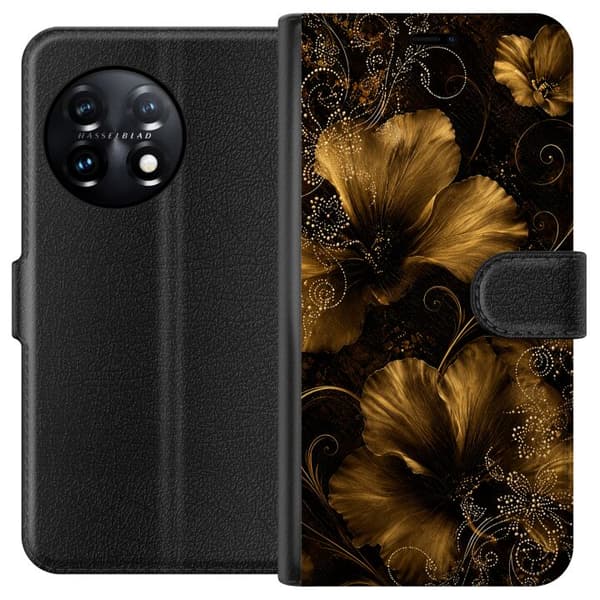 Kompatibelt Plånboksfodral till OnePlus 11R Golden Bloom