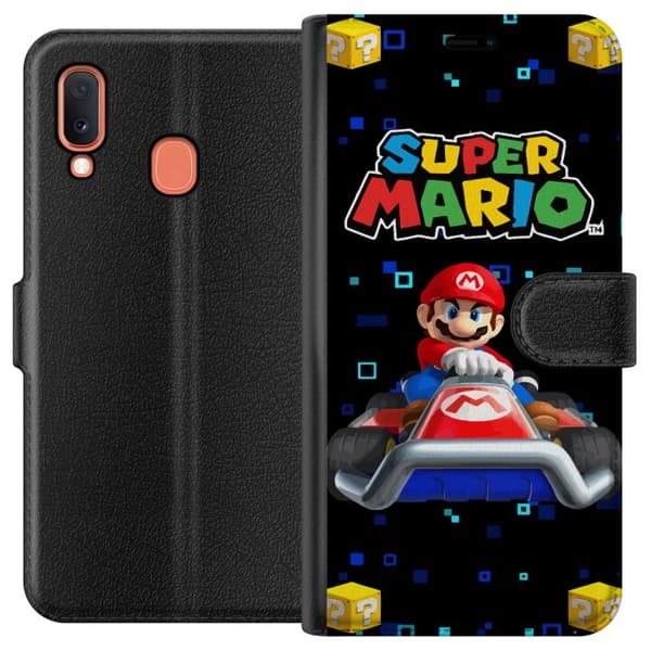 Kompatibelt Plånboksfodral till Samsung Galaxy A20e Super Mario Wonder