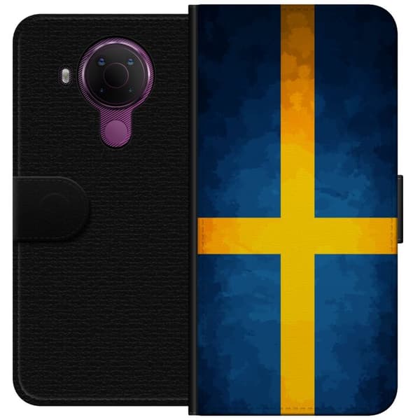 Kompatibelt Lommeboketui til Nokia 5.4 Svenska flaggan
