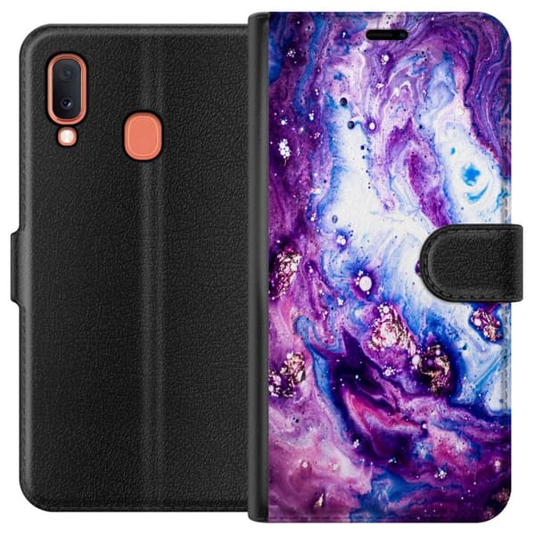 Kompatibelt Plånboksfodral till Samsung Galaxy A20e Lila