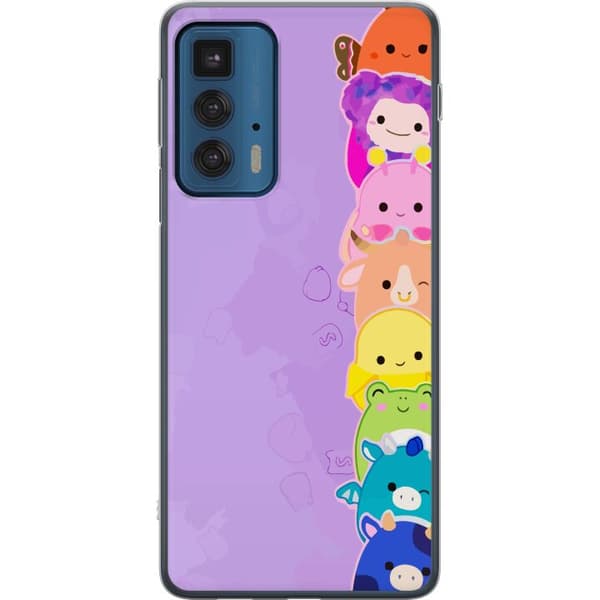 Kompatibelt Mobildeksel til Motorola Edge 20 Pro  Lekende illustrasjon med glade Dumpling Squishy-karakterer i regnbuefarger