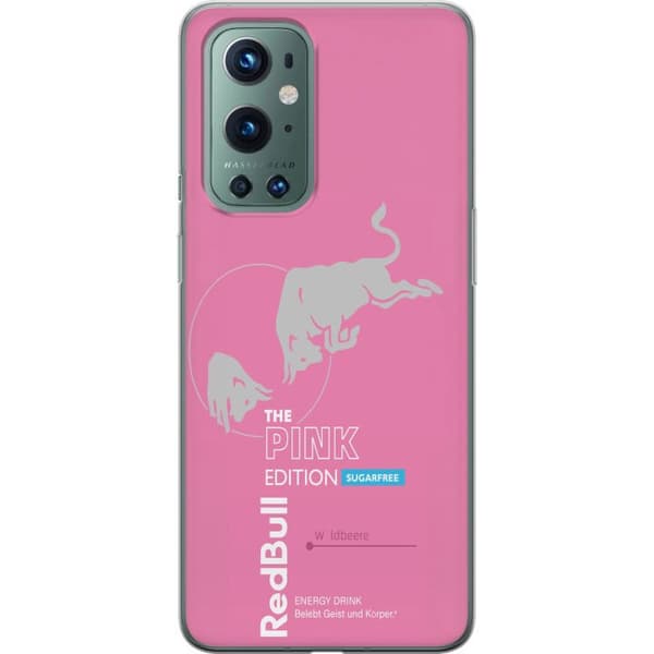 Kompatibelt Mobildeksel til OnePlus 9 Pro Moderne rosa energidrikksdesign