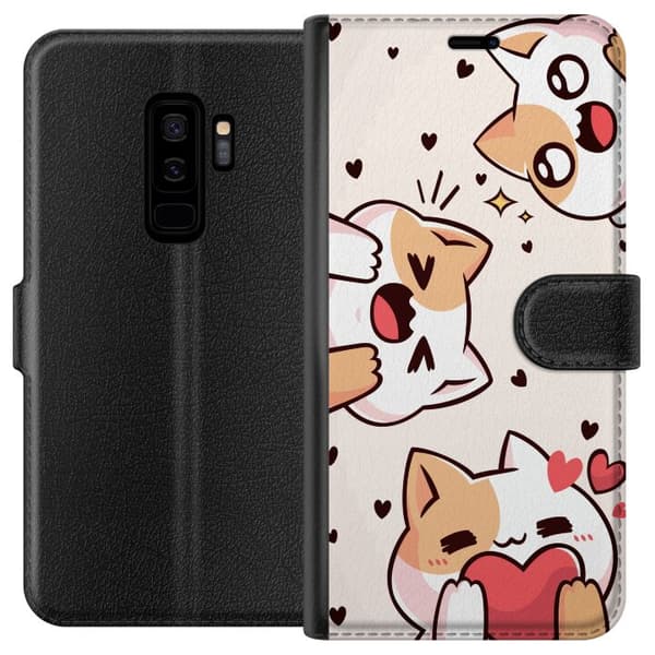 Kompatibelt Lommeboketui til Samsung Galaxy S9+ Søt katt