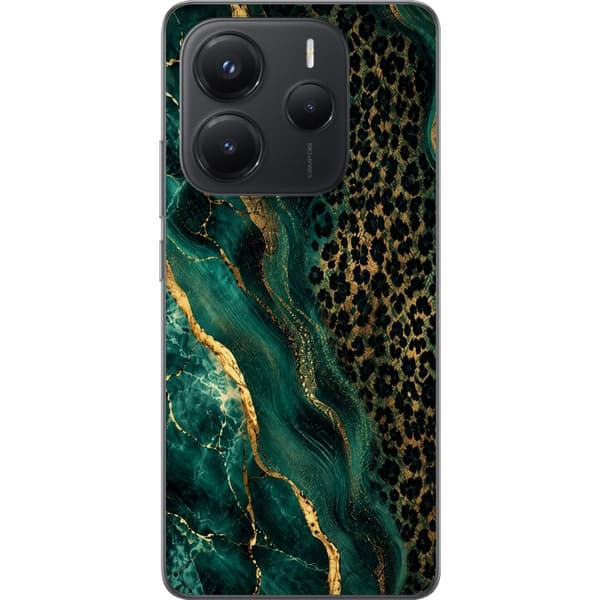Kompatibelt Mobildeksel til Xiaomi Redmi Note 14 5G Smaragdleopard