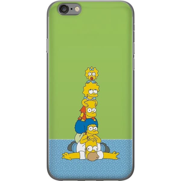 Kompatibelt Mobildeksel til Apple iPhone 6 Simpsonfamiljen staplad