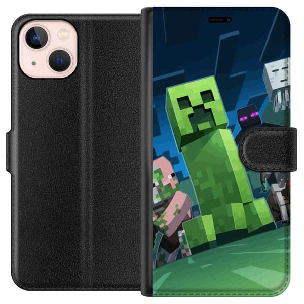 Kompatibelt Plånboksfodral till Apple iPhone 13 mini MineCraft