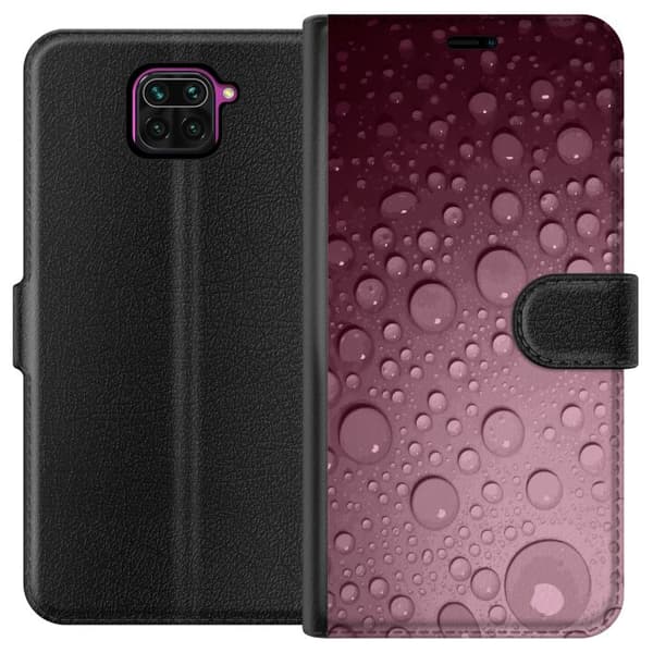 Kompatibel Tegnebogsetui til Xiaomi Redmi Note 9 Rosa vattendroppar
