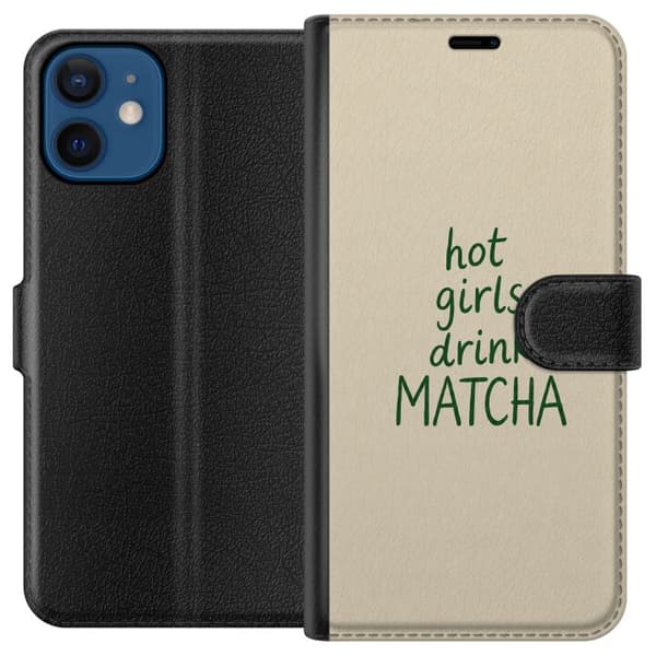 Kompatibel Tegnebogsetui til Apple iPhone 12 mini Matcha Klub