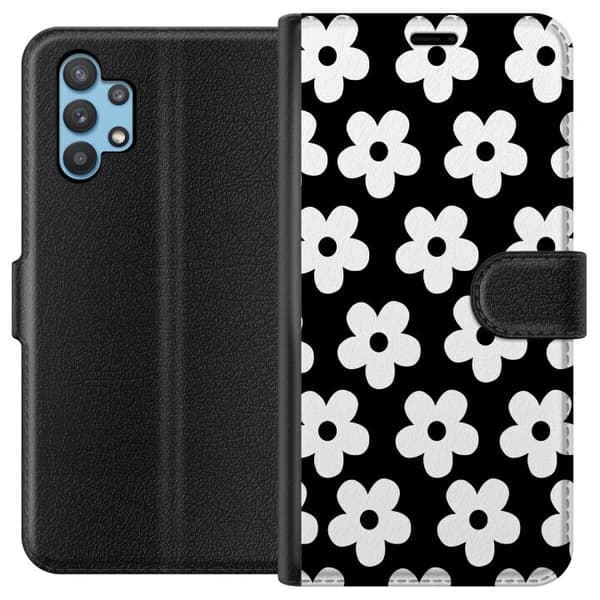 Kompatibelt Plånboksfodral till Samsung Galaxy A32 5G Blommor