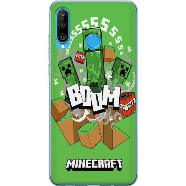 Kompatibelt Mobilskal till Huawei P30 lite Minecraft