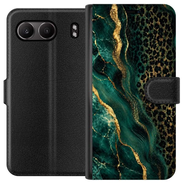 Kompatibelt Plånboksfodral till OnePlus Nord 4 Emerald Leopard