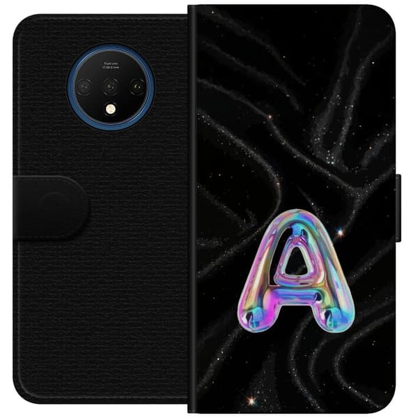 Kompatibel Tegnebogsetui til OnePlus 7T Holografisk bokstav A