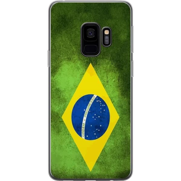 Kompatibelt Mobildeksel til Samsung Galaxy S9 Brasiliansk flagg med rustikk tekstur