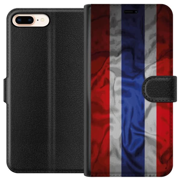 Kompatibel Tegnebogsetui til Apple iPhone 7 Plus Rent flagdesign med nationale farver