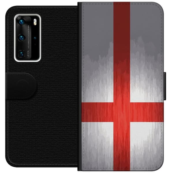 Kompatibelt Plånboksfodral till Huawei P40 Pro Englands flagga