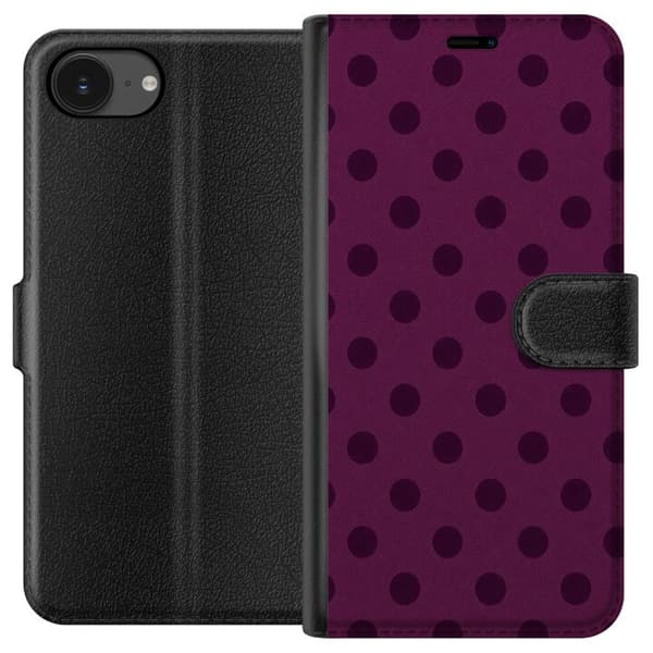 Kompatibel Tegnebogsetui til Apple iPhone 16e Blommeprikker