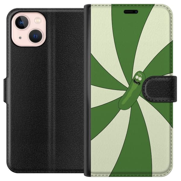 Kompatibelt Plånboksfodral till Apple iPhone 13 mini Pickle Rick
