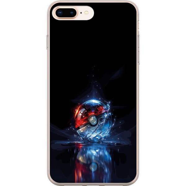 Kompatibelt Mobildeksel til Apple iPhone 7 Plus Pokéball med refleksjon og blå vann effekter