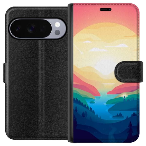 Kompatibel Tegnebogsetui til Google Pixel 10 Pro Lyserød horisont