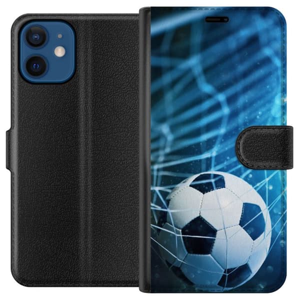 Kompatibel Tegnebogsetui til Apple iPhone 12 mini Fodbold