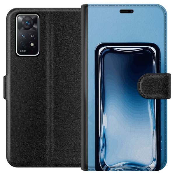 Kompatibel Tegnebogsetui til Xiaomi Redmi Note 11 Pro 5G Blå glaseffekt